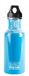 360 DEGREES STAINLESS DRINK BOTTLE 350ML WITH KIDS FLIP - SKY BLUE