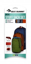 Mesh Stuff Sack 3-Piece Set (Blue, Green, Red / Orange)