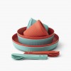 Passage Dinnerware Set - [2P] [14 Piece] - Blue + Orange