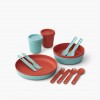 Passage Dinnerware Set - [2P] [14 Piece] - Blue + Orange